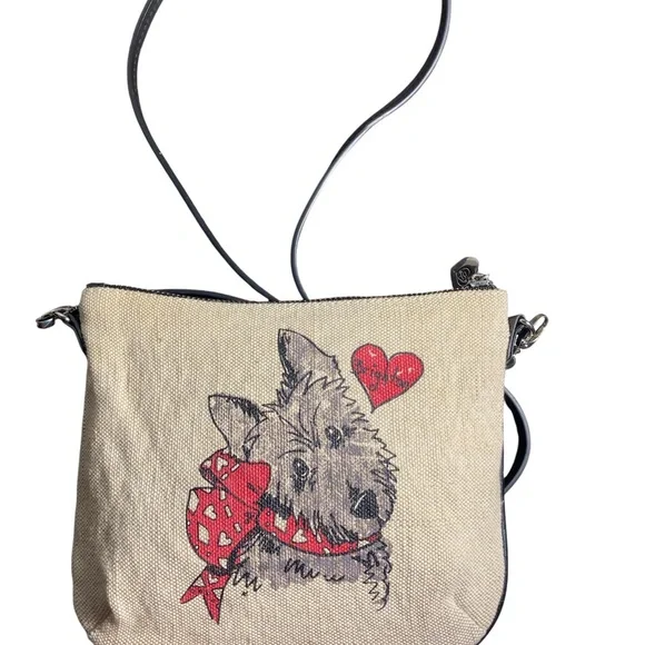 Brighton Stylish Beige and Black Women's Crossbody Bag - Picture 2 of 5